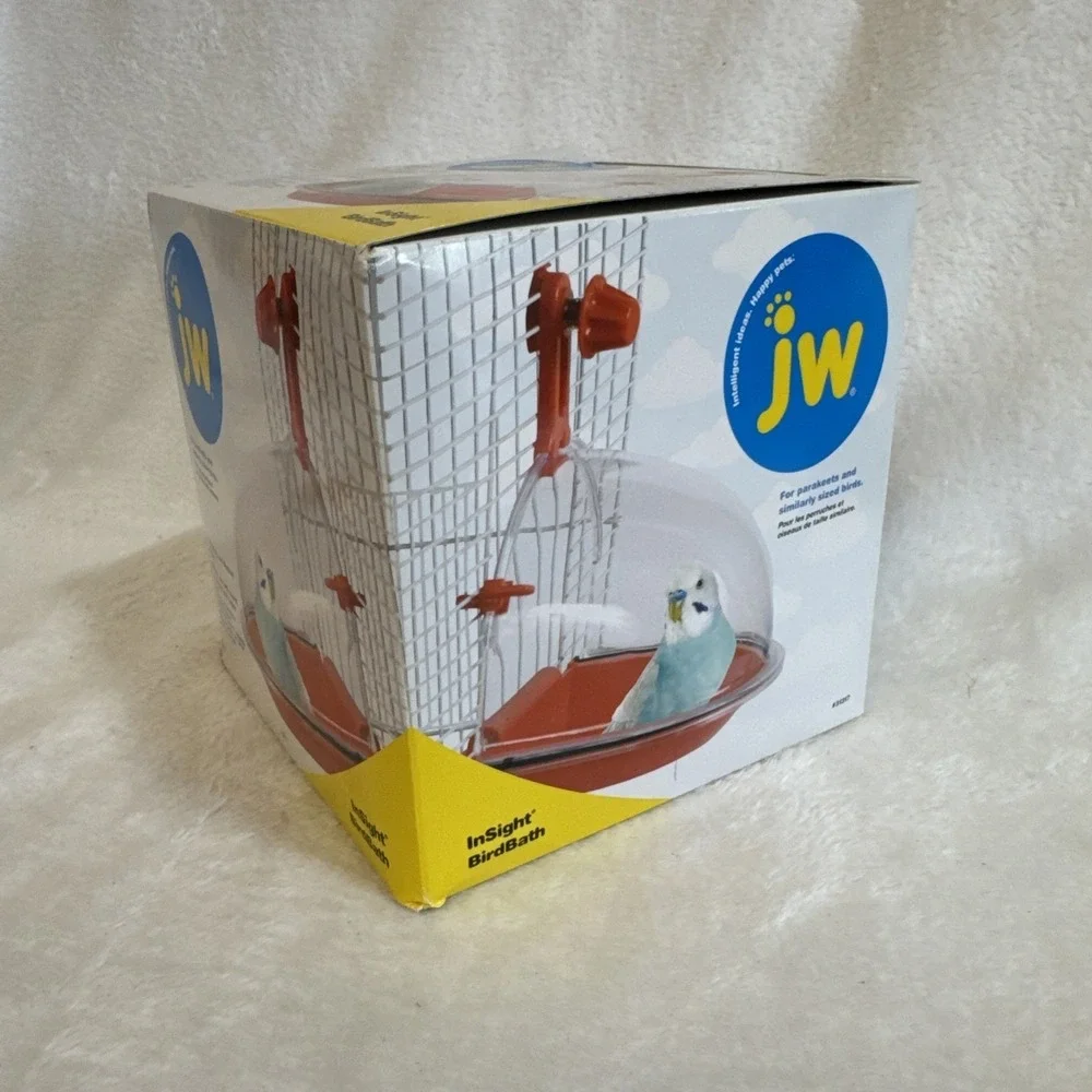 JW‎ Pet Company Insight Bird Bath Accessory, Multicolor Medium, Red
